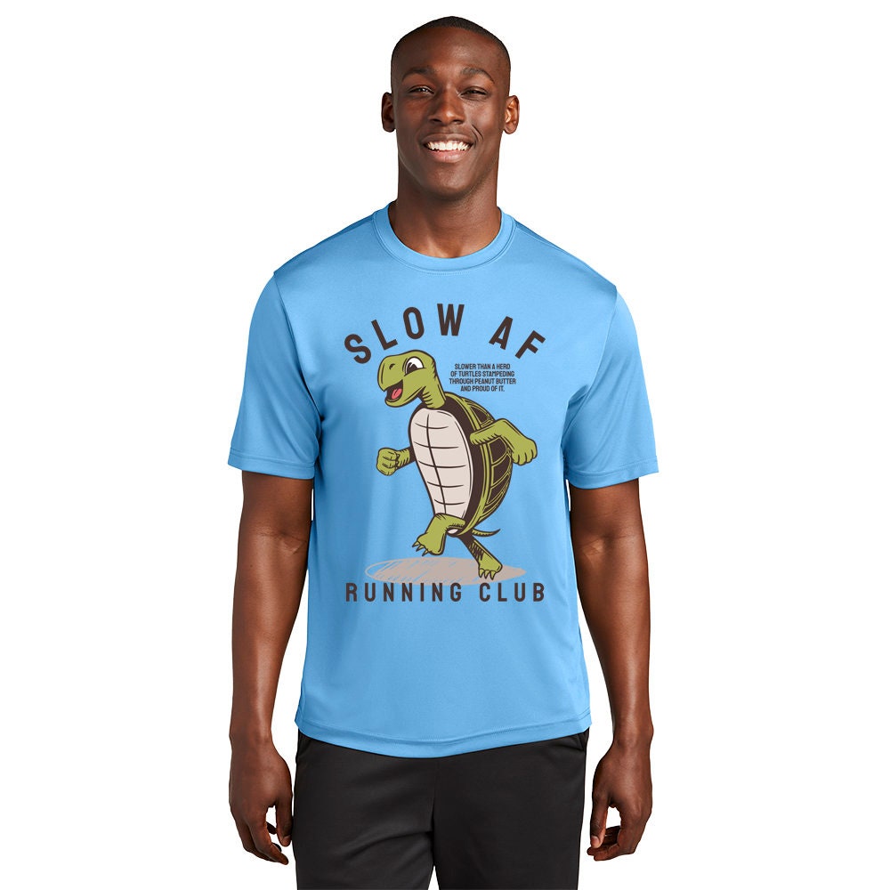 Sport-Tek Slow AF Running Club Unisex Competitor Performance T-Shirt, Funny Running Shirt, Jogging T-Shirt