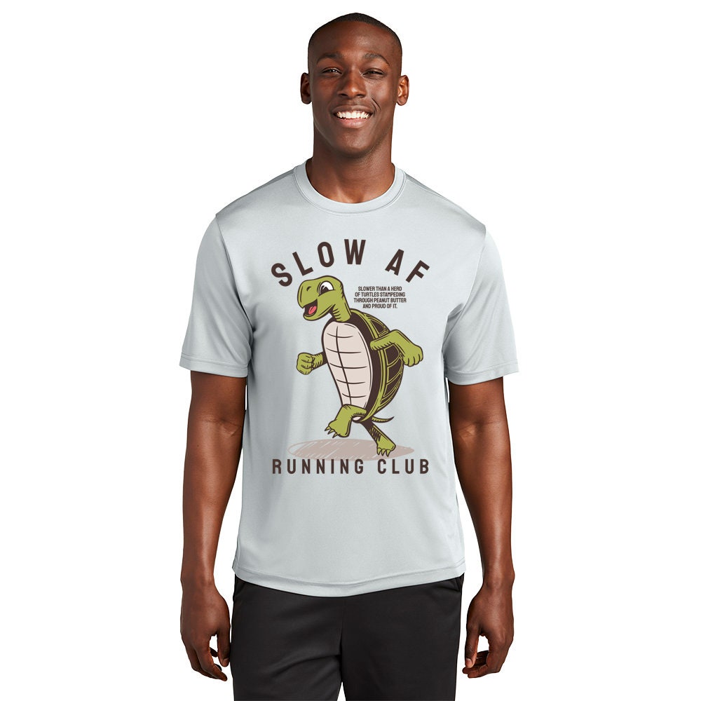 Sport-Tek Slow AF Running Club Unisex Competitor Performance T-Shirt, Funny Running Shirt, Jogging T-Shirt
