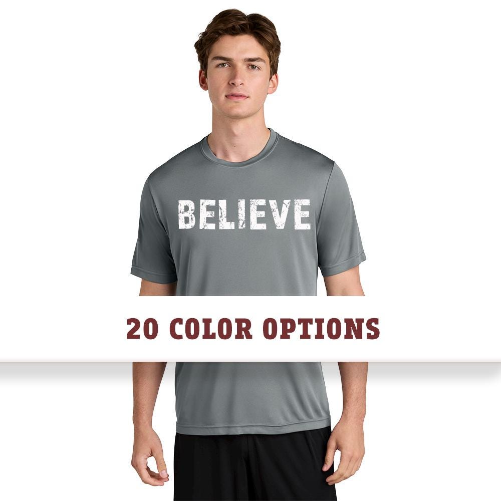 Sport-Tek Distressed Believe Unisex Competitor Performance T-Shirt