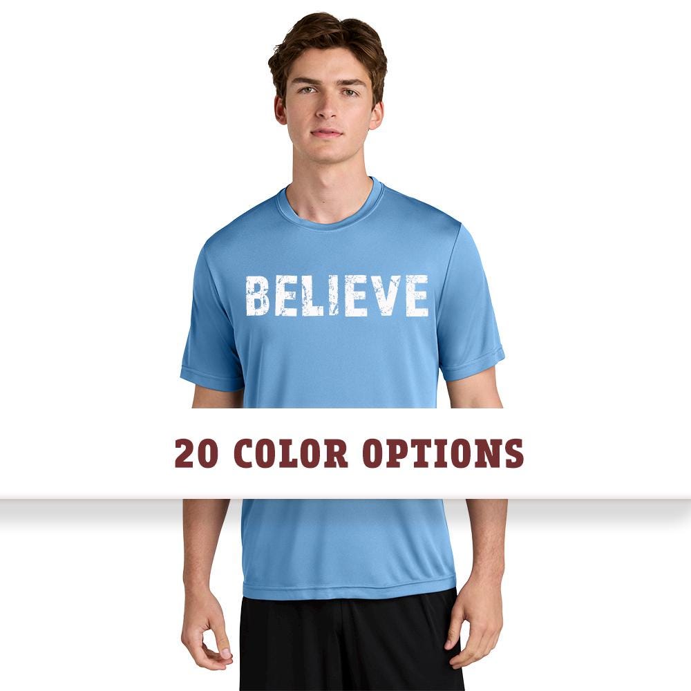 Sport-Tek Distressed Believe Unisex Competitor Performance T-Shirt