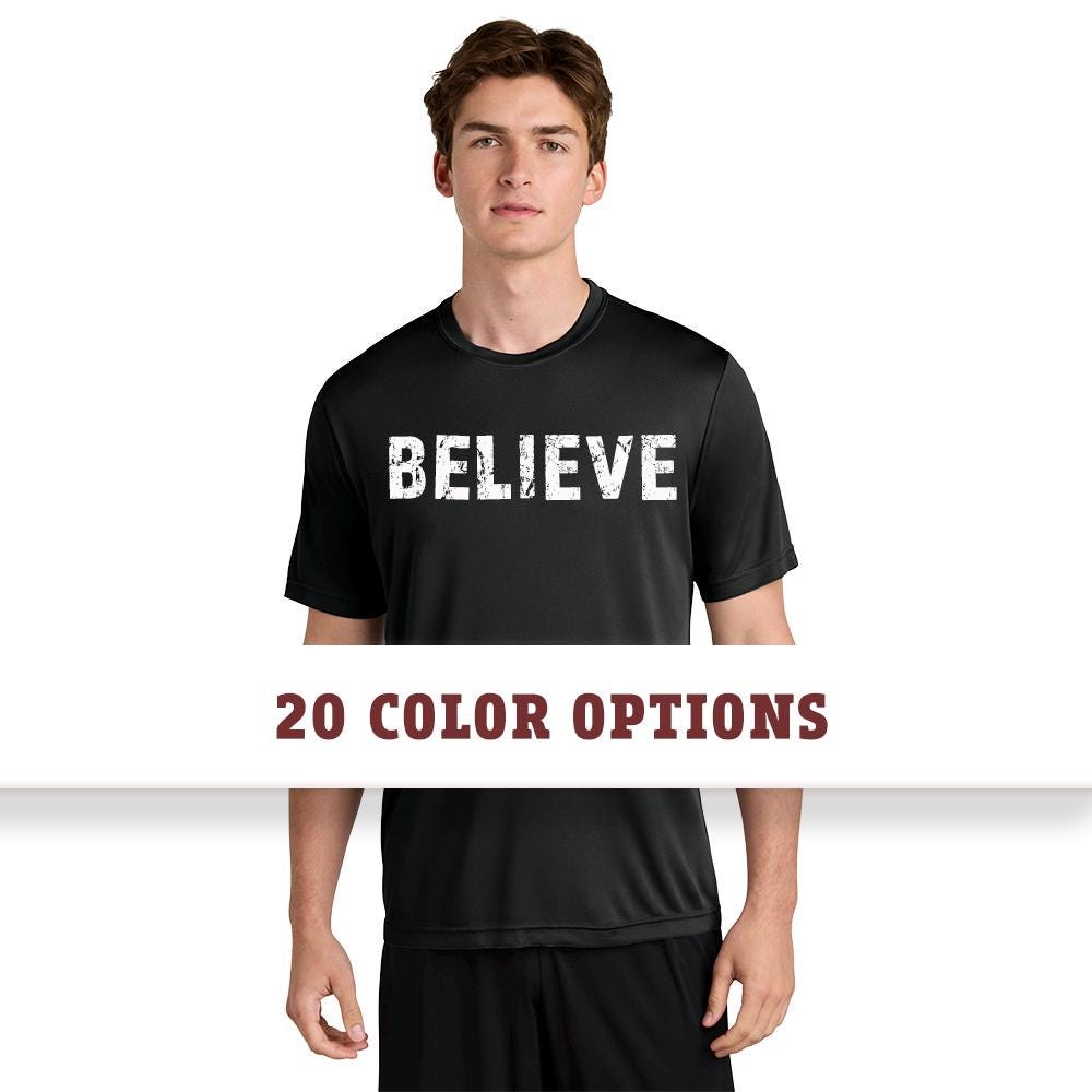 Sport-Tek Distressed Believe Unisex Competitor Performance T-Shirt