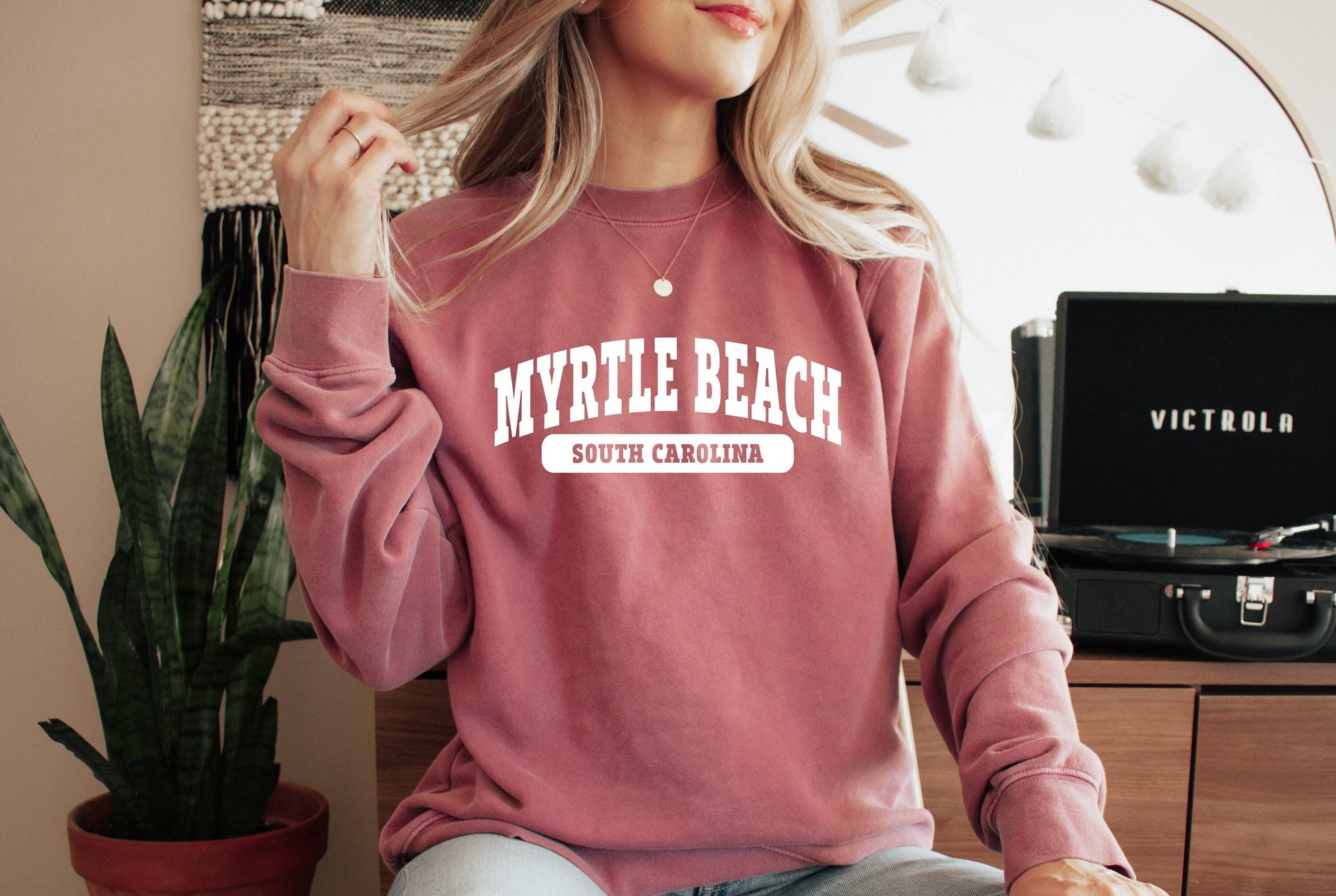 Comfort Colors Myrtle Beach South Carolina Sweatshirt, Custom
