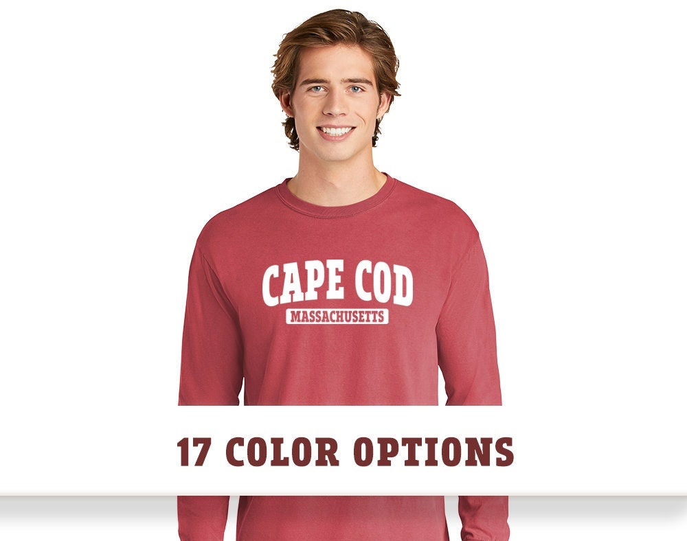 Comfort Colors Cape Cod Massachusetts Unisex Long Sleeve T-Shirt