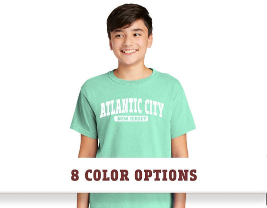 Comfort Colors Atlantic City New Jersey Unisex Youth Short Sleeve T-Shirt