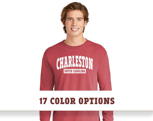 Comfort Colors Charleston South Carolina Unisex Long Sleeve T-Shirt, Custom T-shirt, Comfort Colors T-shirt