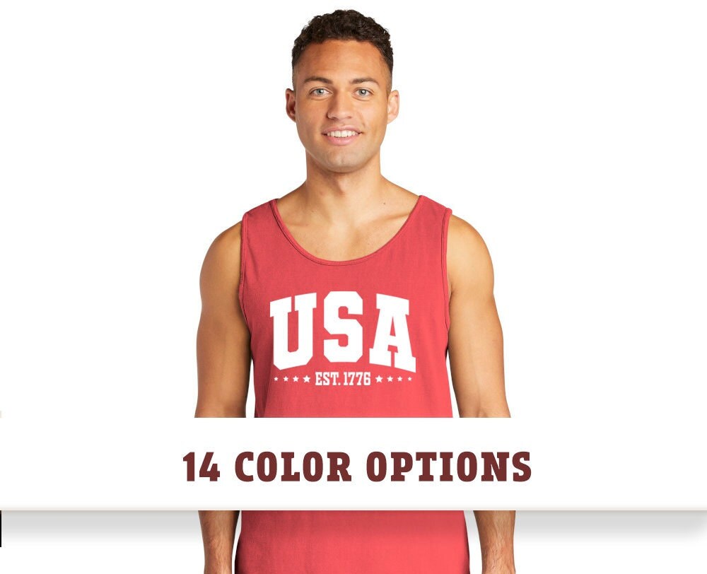 Comfort Colors Trump 2024 Flag Short Sleeve Tank Tops, MAGA Tank Top T Shirt, 2024 Election Tank Top Shirt