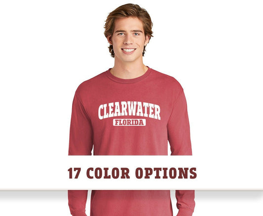 Comfort Colors Clearwater Florida Unisex Long Sleeve T-Shirt, Custom T-shirt, Comfort Colors T-shirt