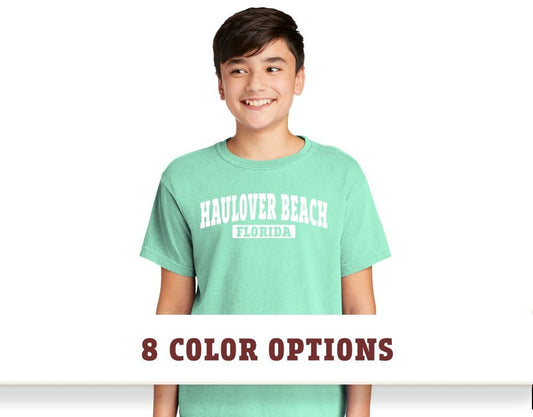 Comfort Colors Haulover Beach Florida Unisex YOUTH Short Sleeve T-Shirt, Custom T-shirt, Comfort Colors T-shirt