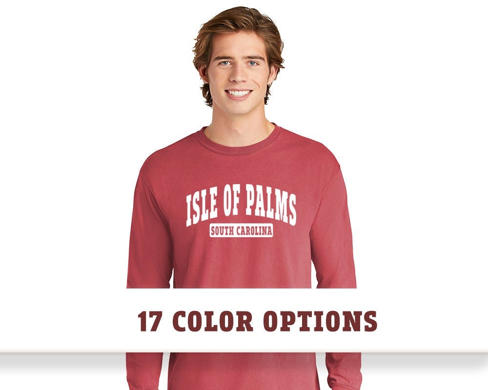 Comfort Colors Isle of Palms Unisex Long Sleeve T-Shirt, Custom T-shirt, Comfort Colors T-shirt