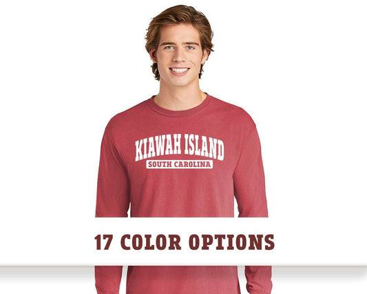 Comfort Colors Kiawah Island South Carolina Unisex Long Sleeve T-Shirt, Custom T-shirt, Comfort Colors T-shirt