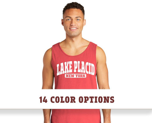 Comfort Colors Lake Placid New York Unisex Tank Top T-Shirt