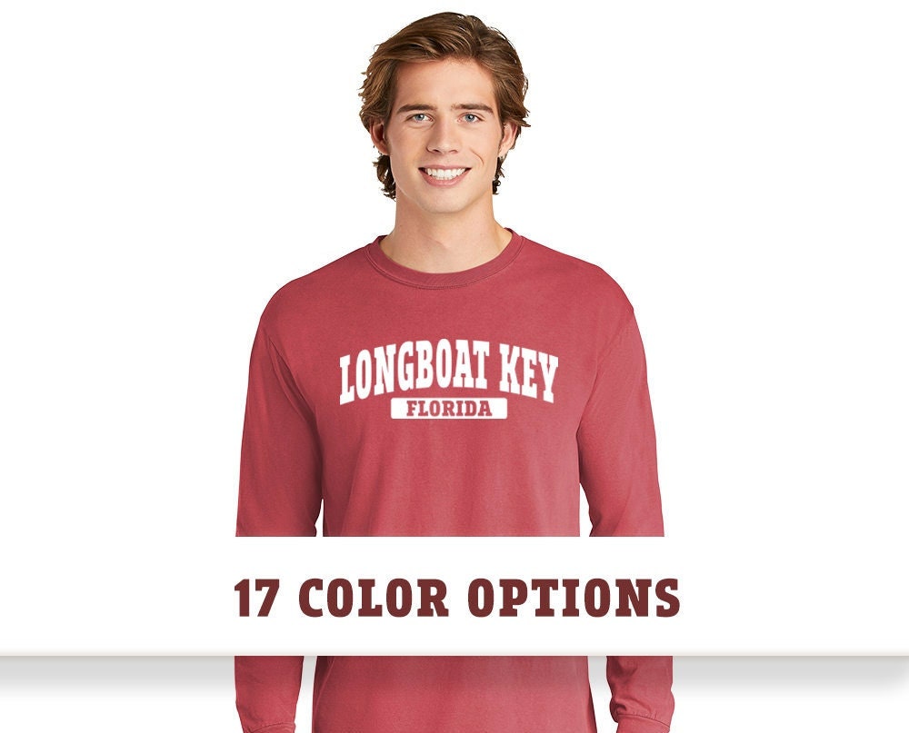 Comfort Colors Longboat Key Florida Unisex Long Sleeve T-Shirt