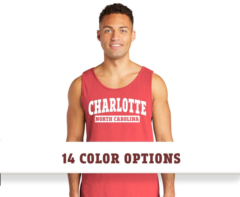 Comfort Colors Charlotte North Carolina Unisex Tank Top T-Shirt