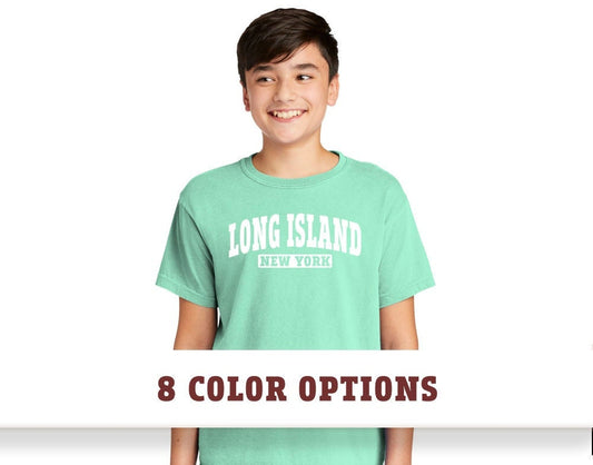 Comfort Colors Long Island New York Unisex YOUTH Short Sleeve T-Shirt, Custom T-shirt, Comfort Colors T-shirt