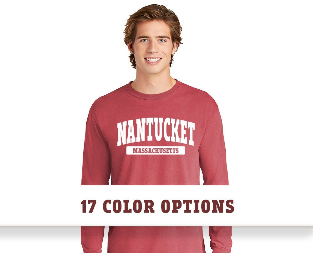 Comfort Colors Nantucket Massachusetts Unisex Long Sleeve T-Shirt