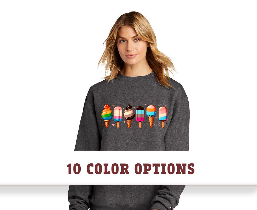 Champion Gay Ice Cream Sweatshirt | LGBTQ Sweatshirt | Pride Sweatshirt | Lesbian Pride Shirt | Queer Gift | Pride Month Sweatshirt