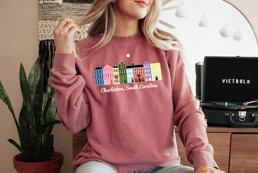 Charleston South Carolina Rainbow Row sweatshirt