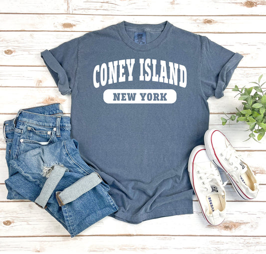 Coney Island New York Comfort Colors Short Sleeve T-Shirt, Custom Tshirt, Comfort Colors Tshirt