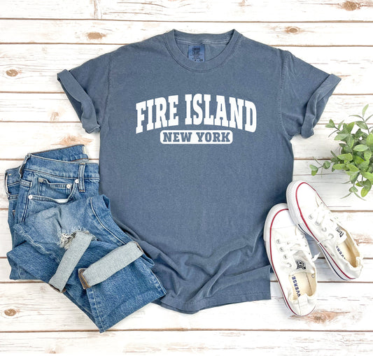 Fire Island New York Comfort Colors Short Sleeve T-Shirt, Custom Tshirt, Comfort Colors Tshirt