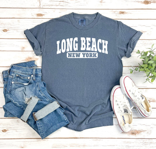 Long Beach New York Comfort Colors Short Sleeve T-Shirt, Custom Tshirt, Comfort Colors Tshirt