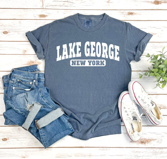 Lake George New York Comfort Colors Short Sleeve T-Shirt, Custom Tshirt, Comfort Colors Tshirt