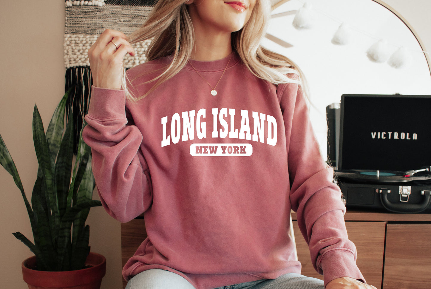 Long Island New York Comfort Colors Sweatshirt, Custom Sweatshirt, Comfort Colors Sweatshirt